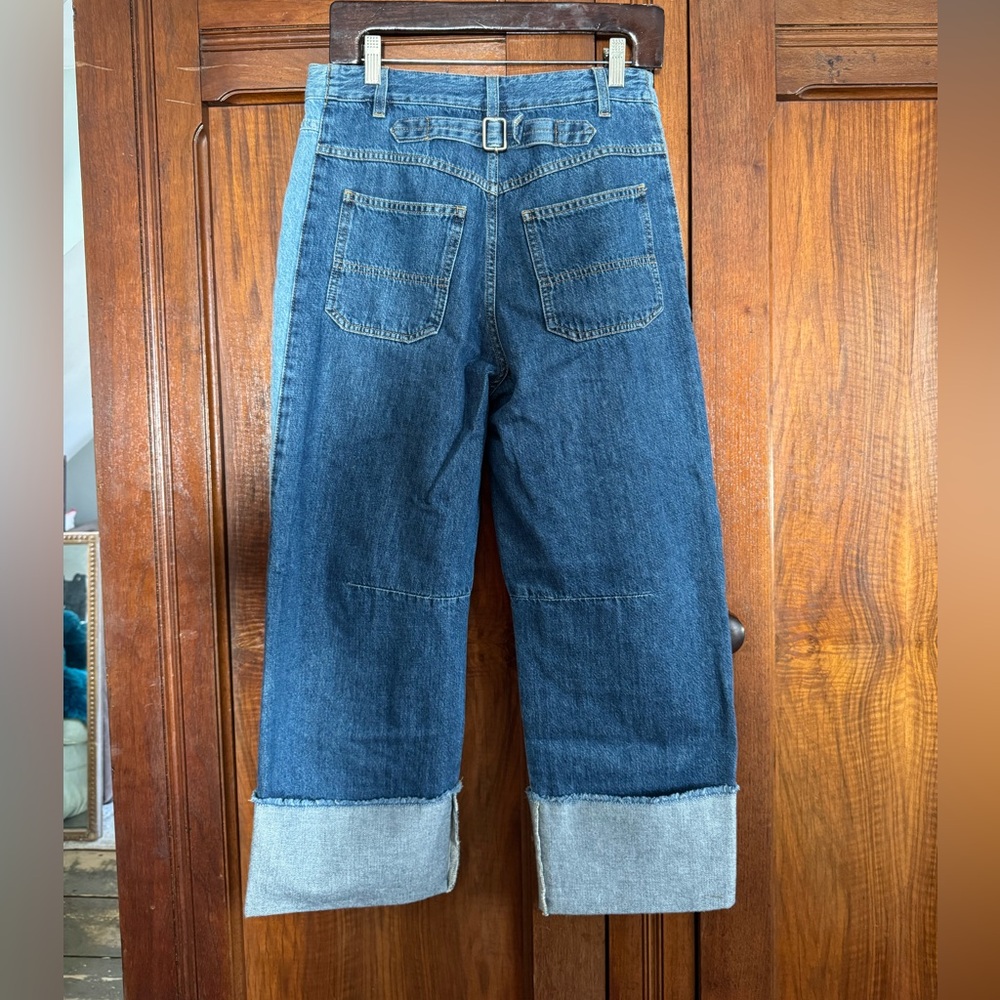 Closed Wide-Leg Cropped Jeans in Mid Blue - Picture 7 of 13